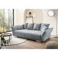Bigsofa Pera, Hellblau B: 242 cm - Chromfarben/Hellblau, MODERN, Textil (242/71/90/131cm) - Livetastic