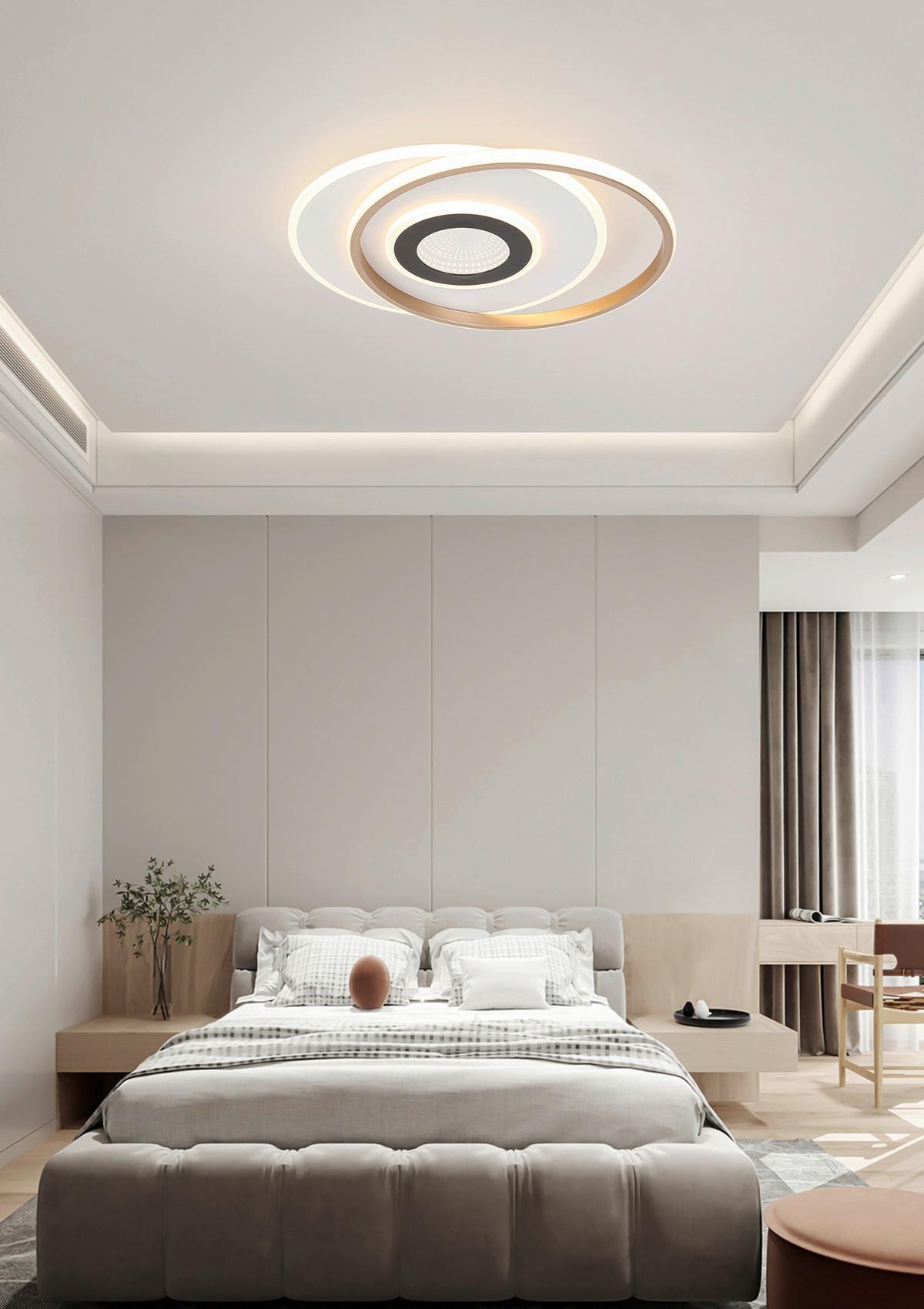 STROPNÍ LED SVÍTIDLO KITKOL - bílá/černá, Moderní, kov/plast (48/40/6cm) - Mömax