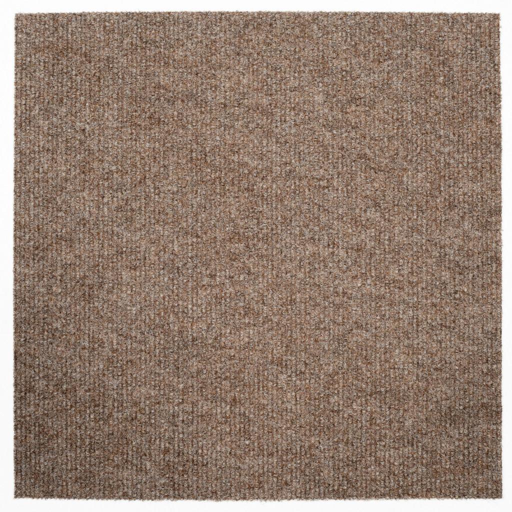 Teppichfliese Beige Solid Rib 50x50 cm Florhöhe 2,5 mm
