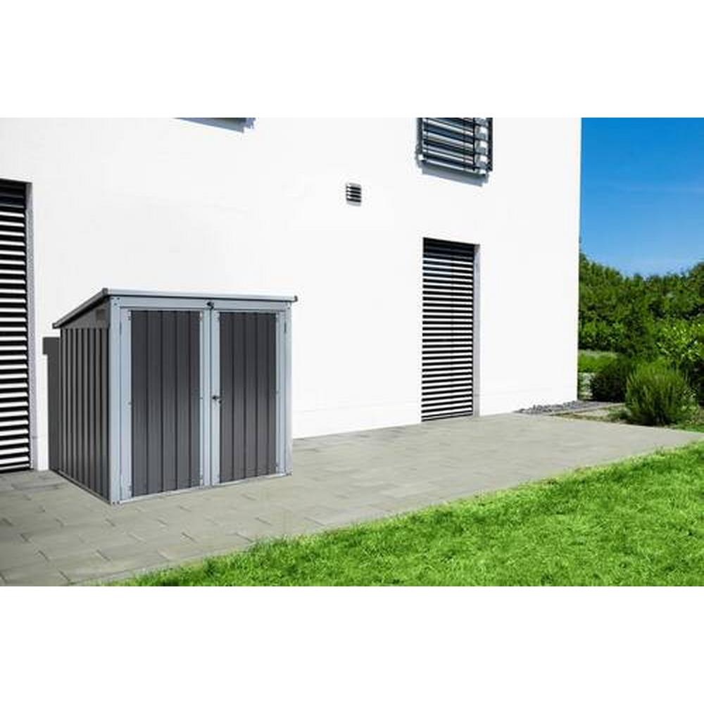 Box na odpadkové koše 240l, 5x3, kov