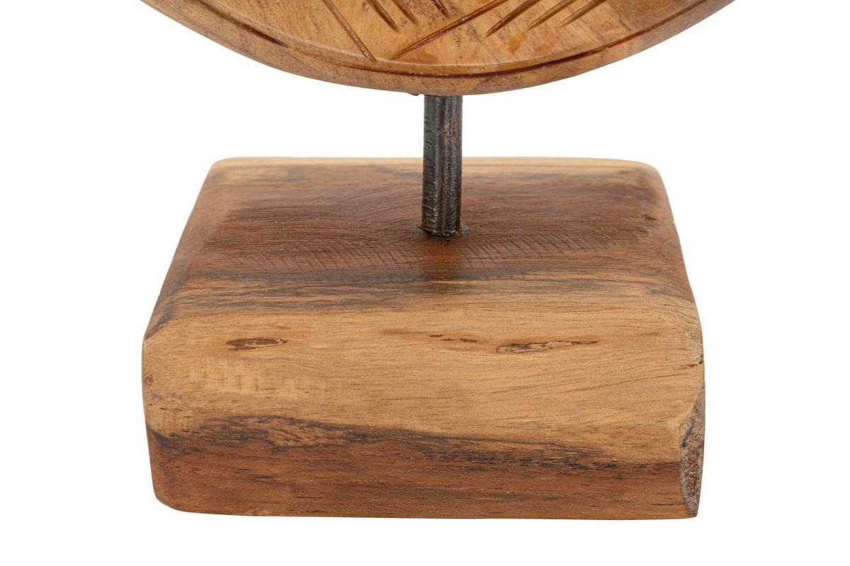 Skulptur Doeat Teak, Braun B: 20 cm - Braun, Basics, Holz (20/28/10cm)