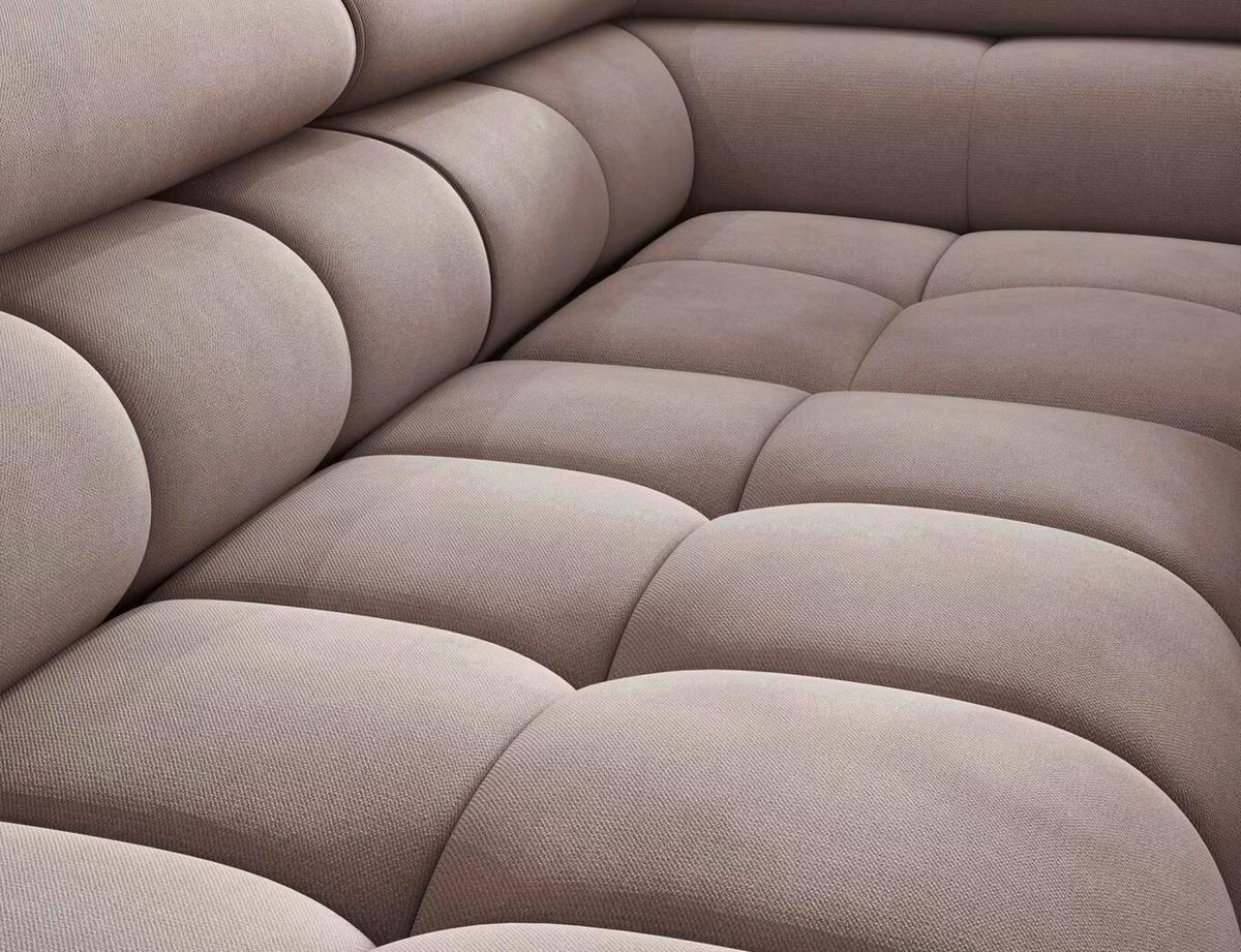Ecksofa Ferucce Beige S: 276x200 Cm - Beige/Schwarz, Design, Textil (276/200cm) - MID.YOU
