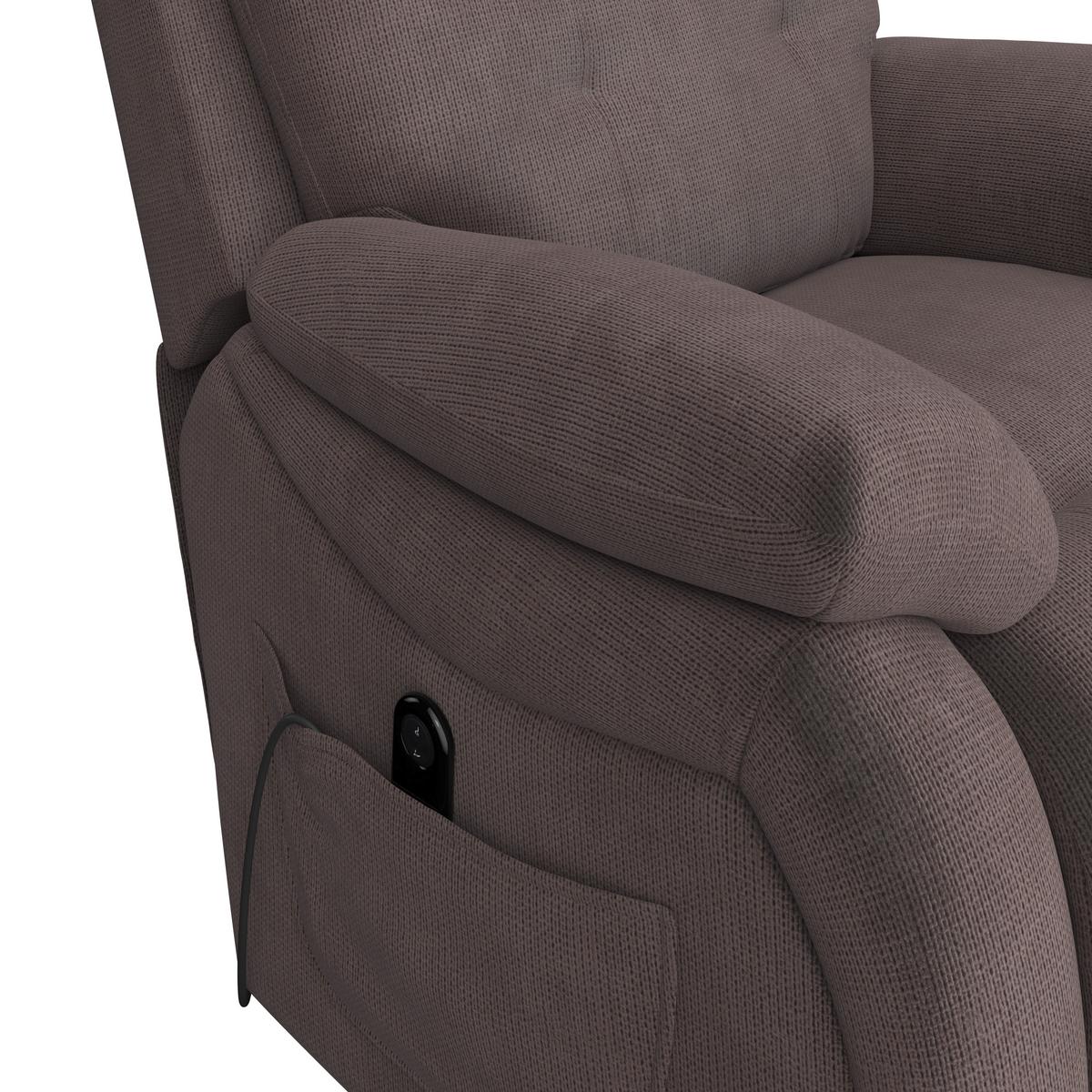 Relaxsessel Mario Webstoff braun, B: 89 cm - Schwarz/Braun, MODERN, Textil/Metall (89/107/94cm) - James Wood