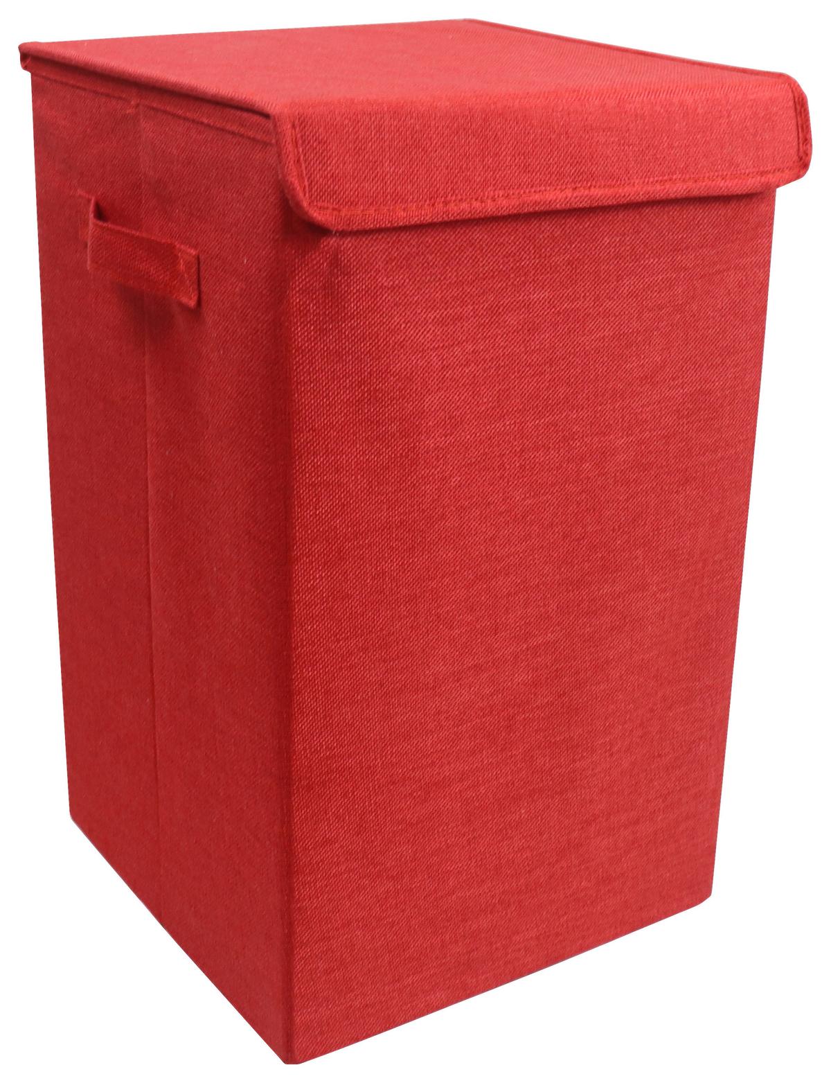 Wäschekorb Dreso Rot B: 30 Cm - Rot, MODERN, Textil (30/50/30cm) - MID.YOU