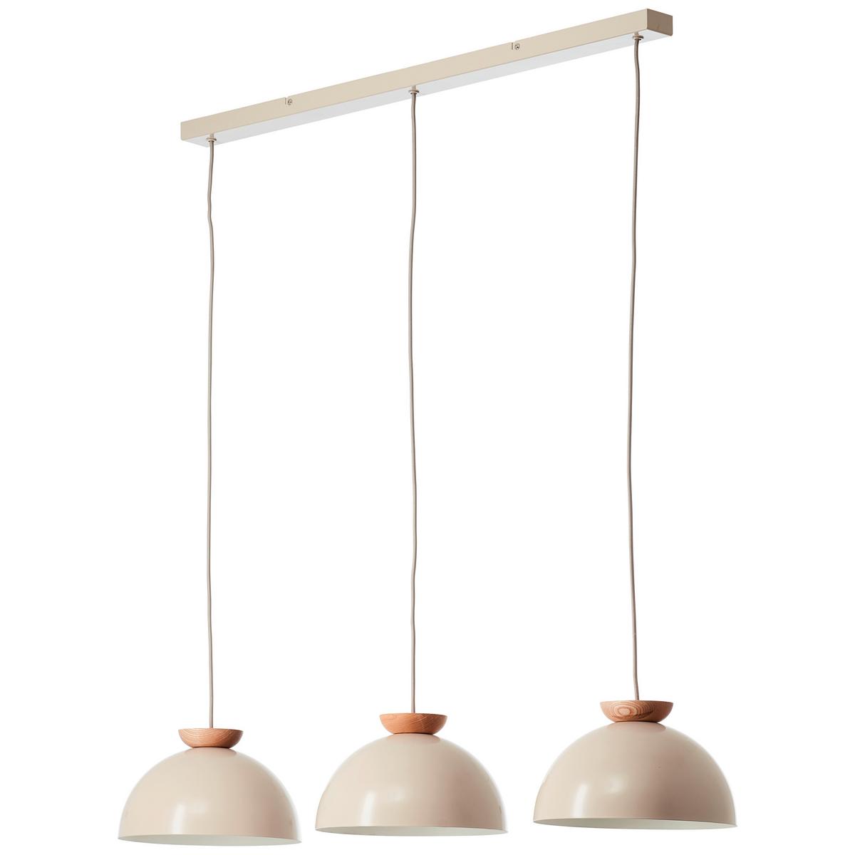 Pendelleuchte 51265/09 Nalam - Beige/Naturfarben, Design, Holz/Metall (25/100/100cm) - Brilliant