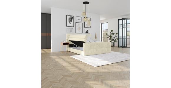 Boxspringbett mit Topper und Bettkasten 180x200 cm Medino - Champagner, KONVENTIONELL, Holz/Holzwerkstoff (180/200cm) - Luca Bessoni