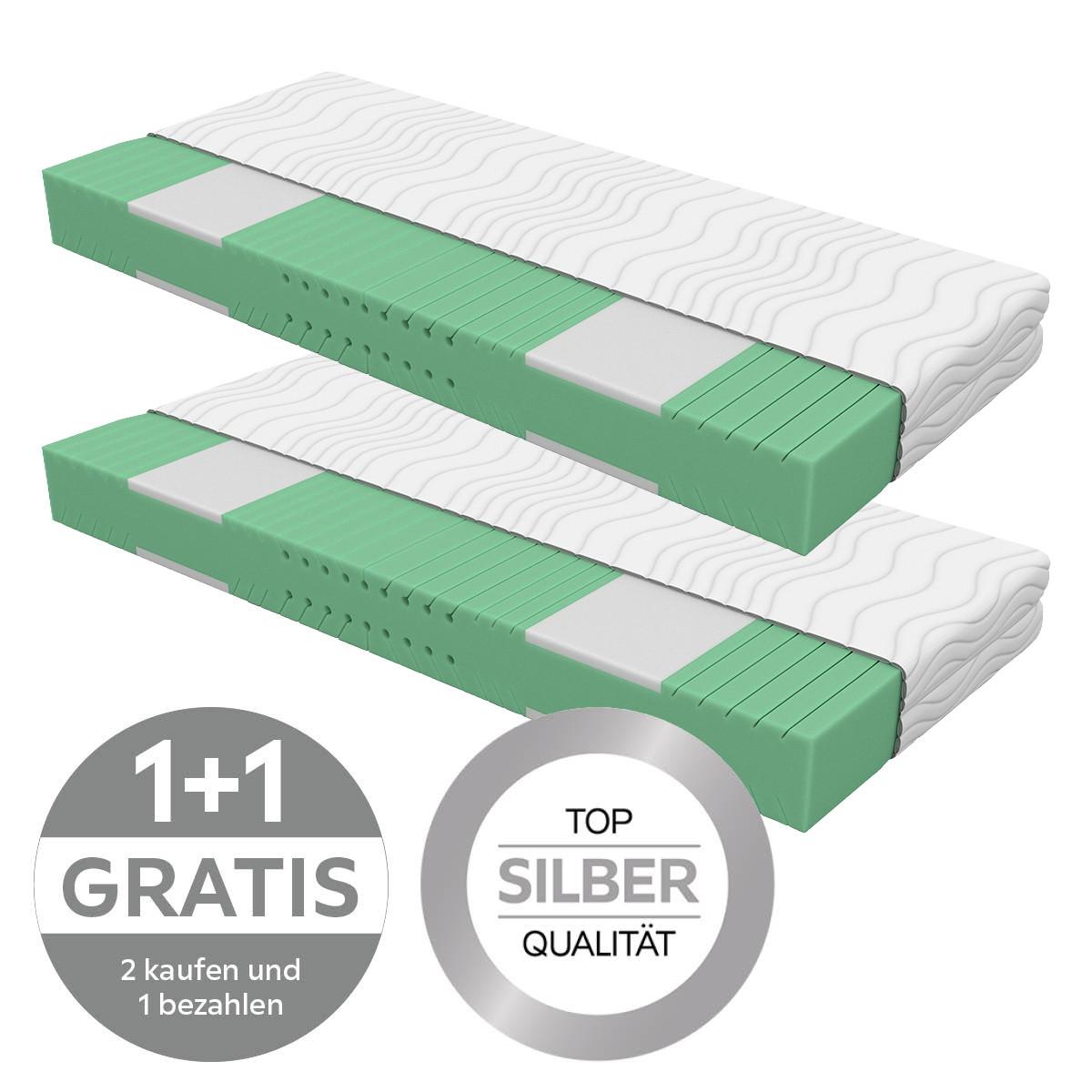 Komfortschaummatratze Nizza 90x200 cm H3 H: 21 cm - Weiß, Textil (90/200cm) - Primatex Deluxe