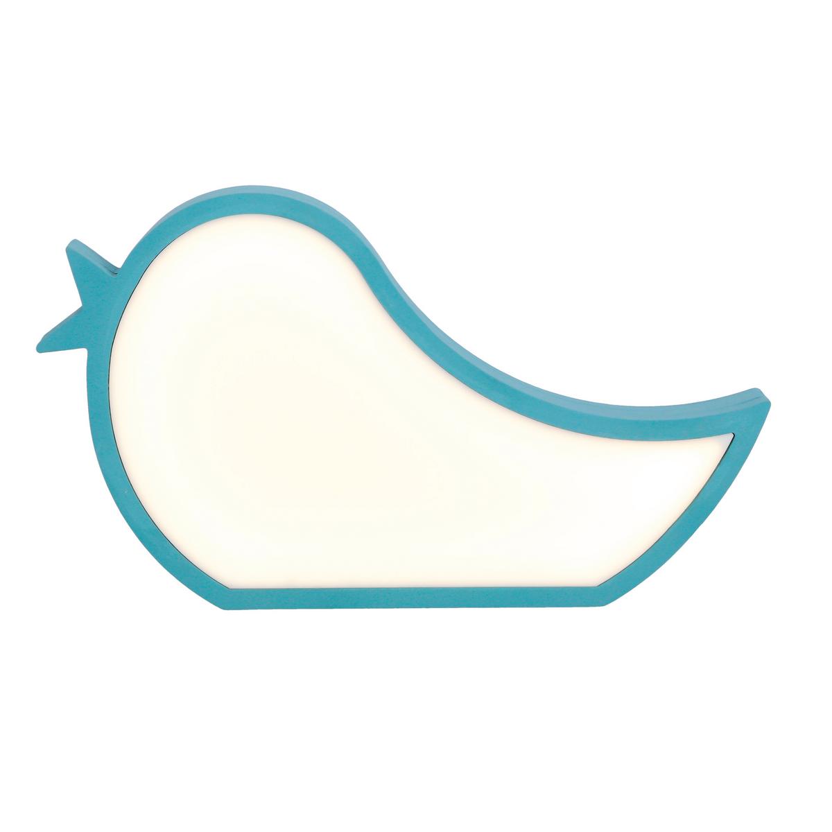 Kindertischleuchte 41-11657 Bird - Hellblau, Basics, Holzwerkstoff/Kunststoff (33.5/3.5/19.5cm)