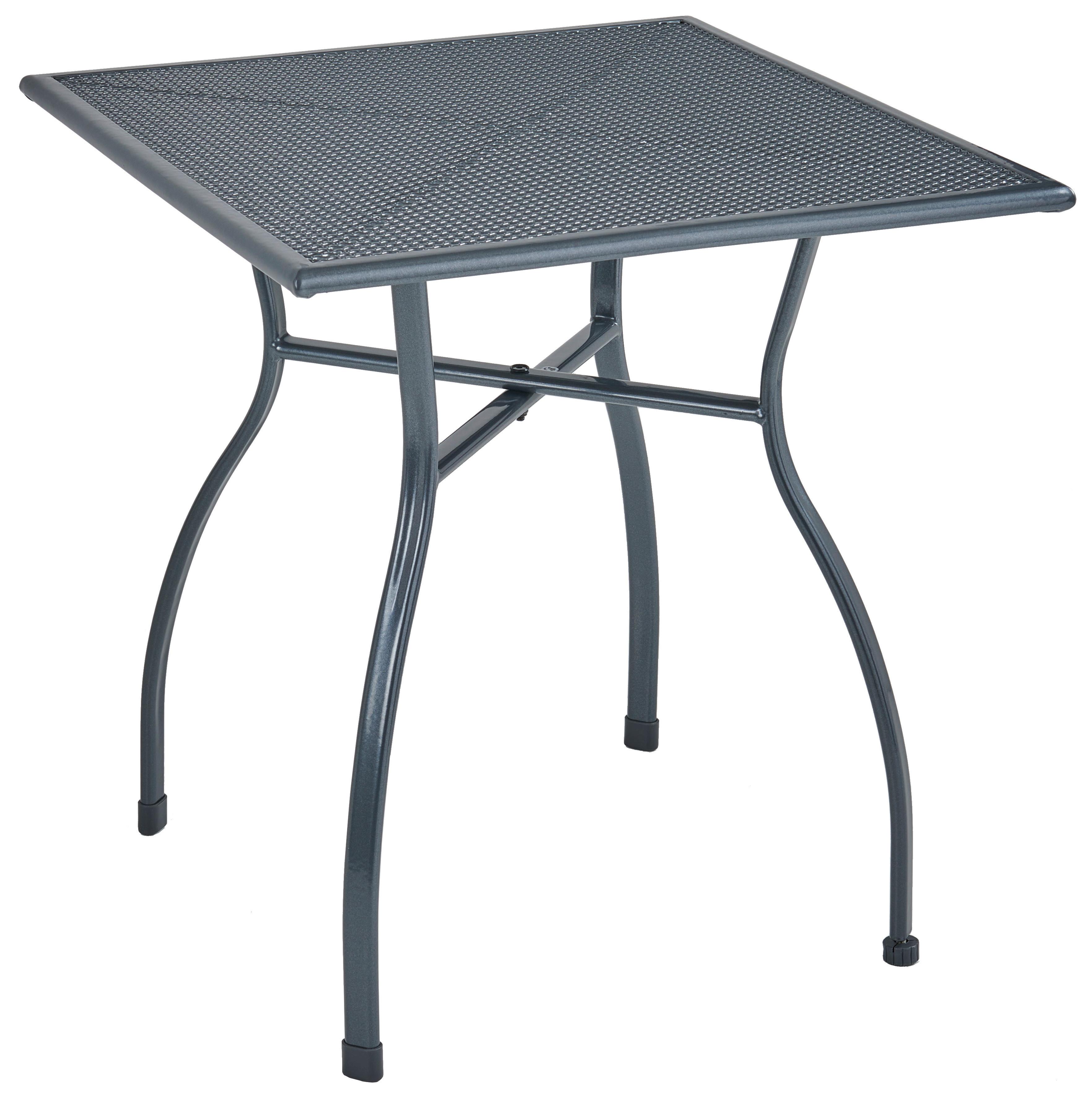 Gartentisch Toulouse Metall L 70 Cm - Anthrazit, MODERN, Metall (70/74/70cm) - Luca Bessoni