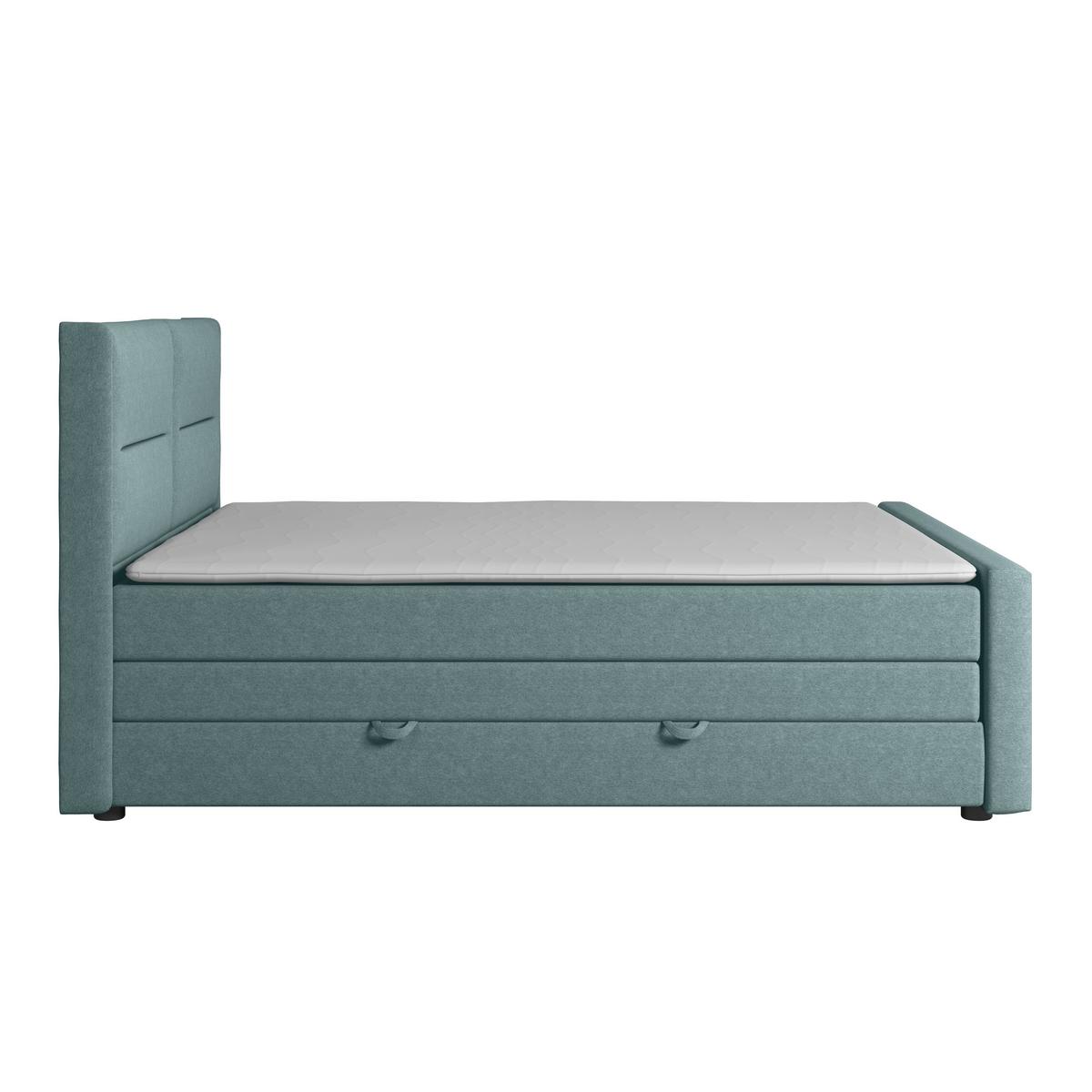 Boxspringbett mit Bettkasten Kyoto Blau 180x200 - Blau, MODERN, Holz/Kunststoff (180/200cm) - MID.YOU