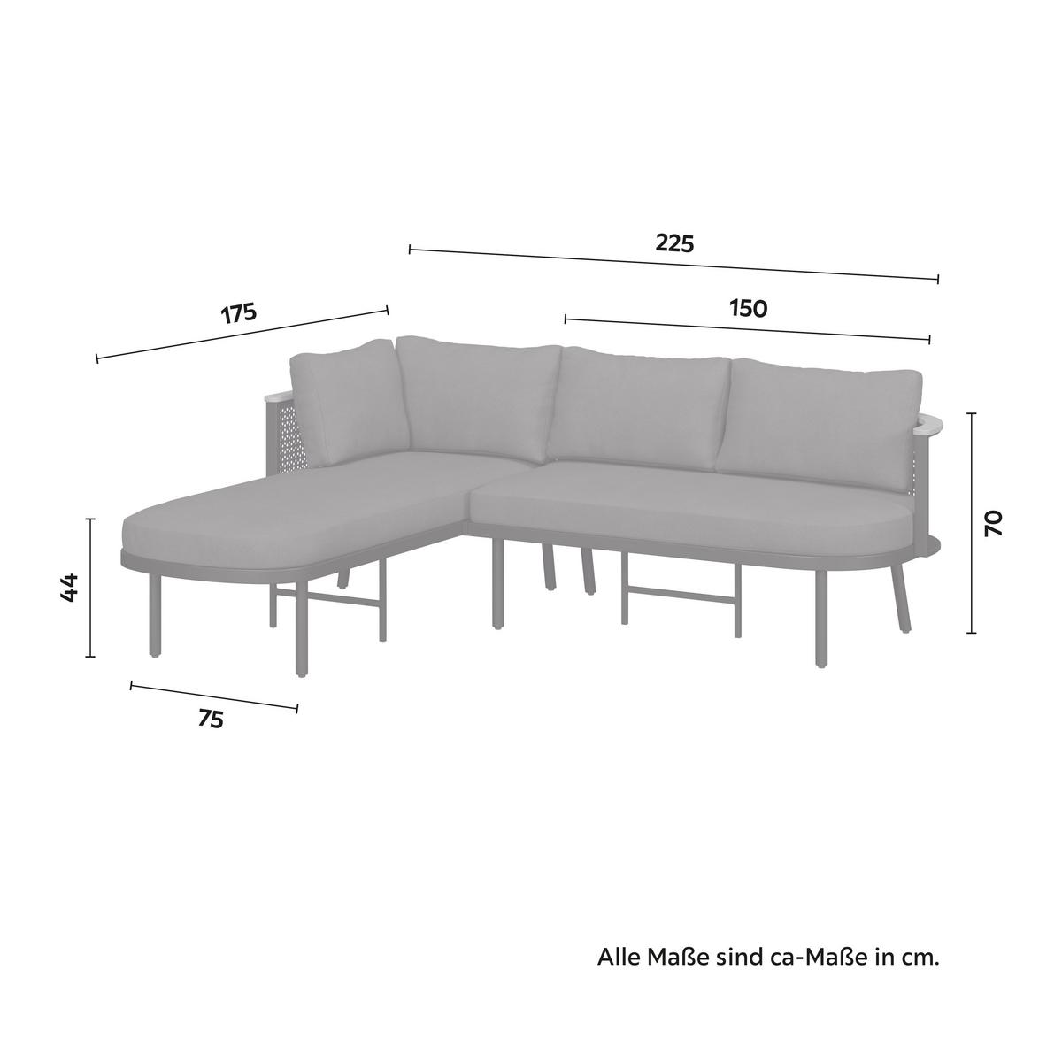 JEDÁLENSKÁ TERASOVÁ SÚPRAVA LISSA - čierna/farba hrušky, Modern, kov/textil - Bessagi Garden
