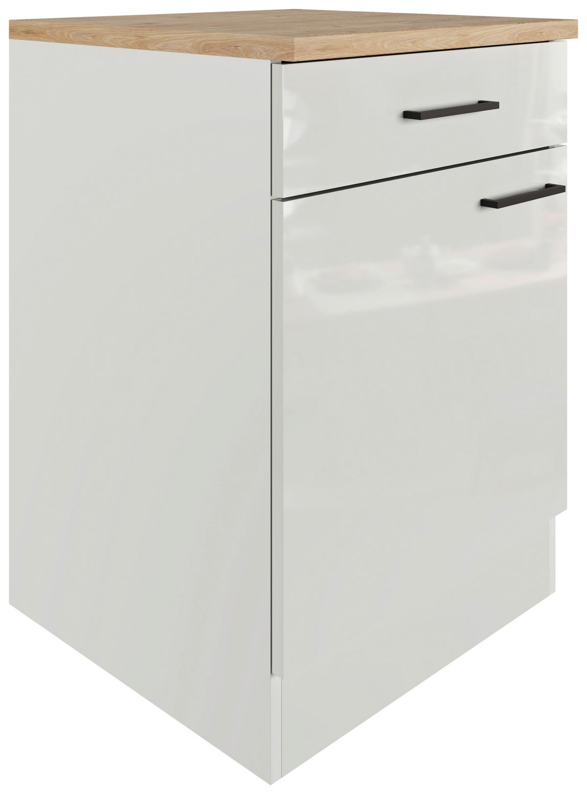 Spodná kuchynská skrinka LEVI LEVI - čierna/sivá, Modern, kov/kompozitné drevo (60/86/60cm) - FlexWell