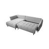 Ecksofa mit Schlaffunktion & Bettkasten Monte Carlo Grau - Hellgrau/Schwarz, Trend, Textil (160/290cm)