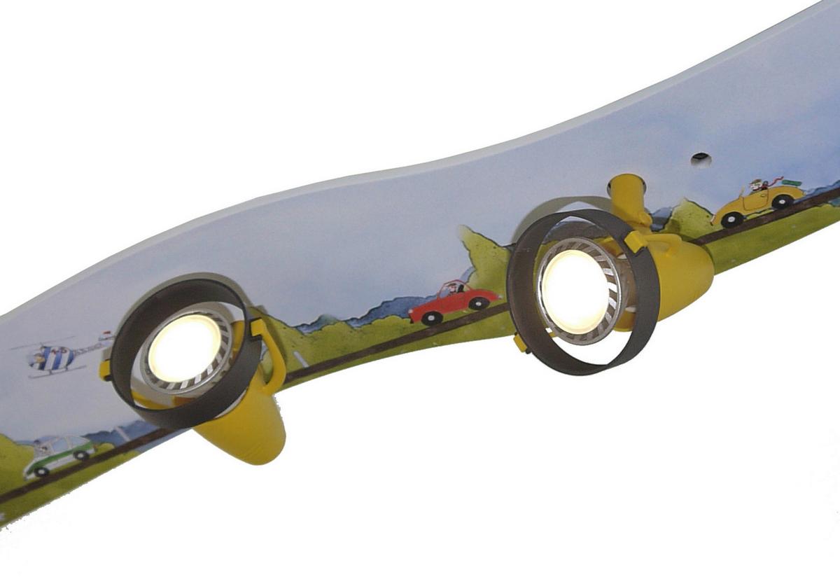 Kinderdeckenleuchte Autos L: 115 Cm, Drehbar - Multicolor, LIFESTYLE, Holz/Kunststoff (115/18/15cm) - Niermann