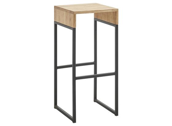 Barhocker Felix B: 37 cm Eichefarben - Eichefarben/Schwarz, Natur, Holz/Metall (37/81/37cm) - Livetastic Barhocker Felix B: 37 cm Eichefarben - Eichefarben/Schwarz, Natur, Holz/Metall (37/81/37cm) - Livetastic