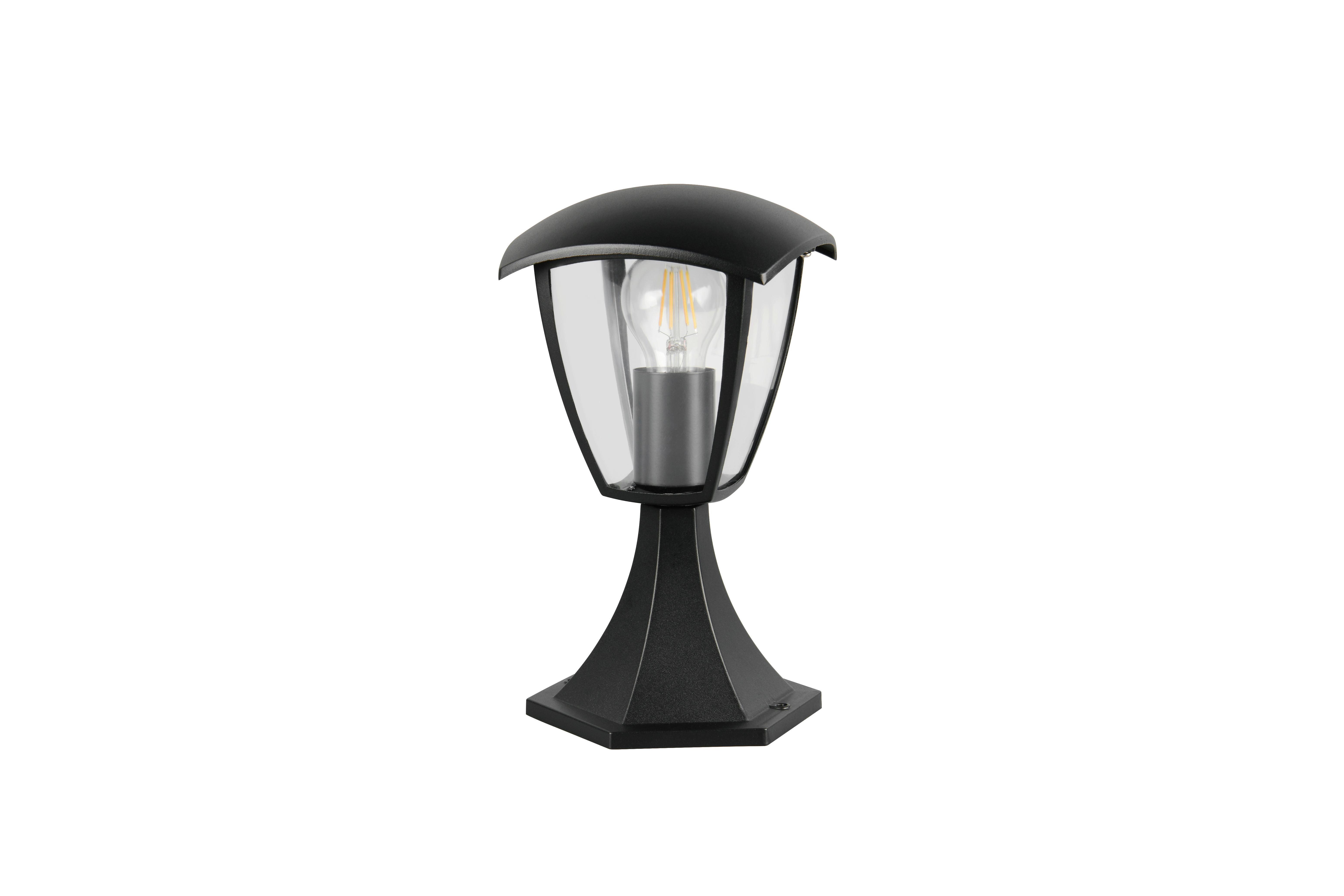 Wegeleuchte 563260132 Venta - Klar/Schwarz, KONVENTIONELL, Kunststoff/Metall (17/17/30cm) - Trio Leuchten