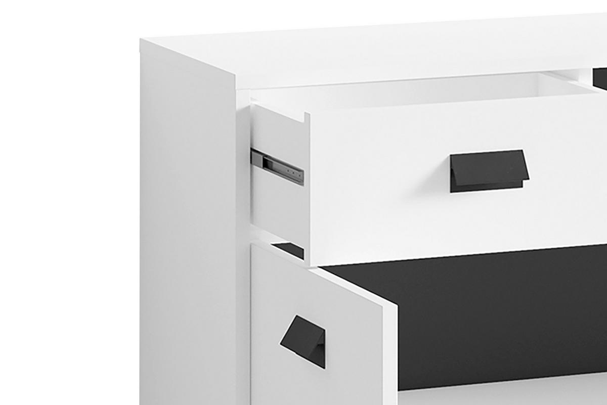 Unterschrank Wellness Weiß/Schwarz B: 80,5 cm - Schwarz/Weiß, MODERN, Holzwerkstoff (80,5/77,5/31cm) - MID.YOU