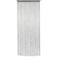 Fadenvorhang + Stangendurchzug Marietta 90x245 cm Silber - Silberfarben, KONVENTIONELL, Textil (90/245cm) - Ondega