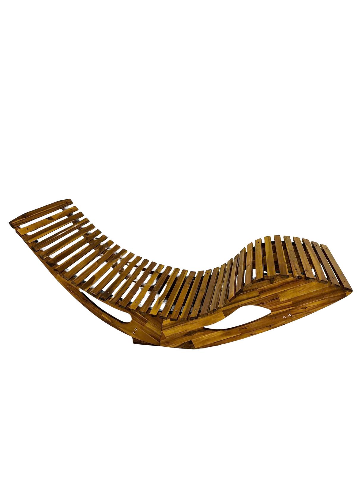 Schaukelliege Ph-Aca-El - Akaziefarben, Basics, Holz (156/60/72cm)