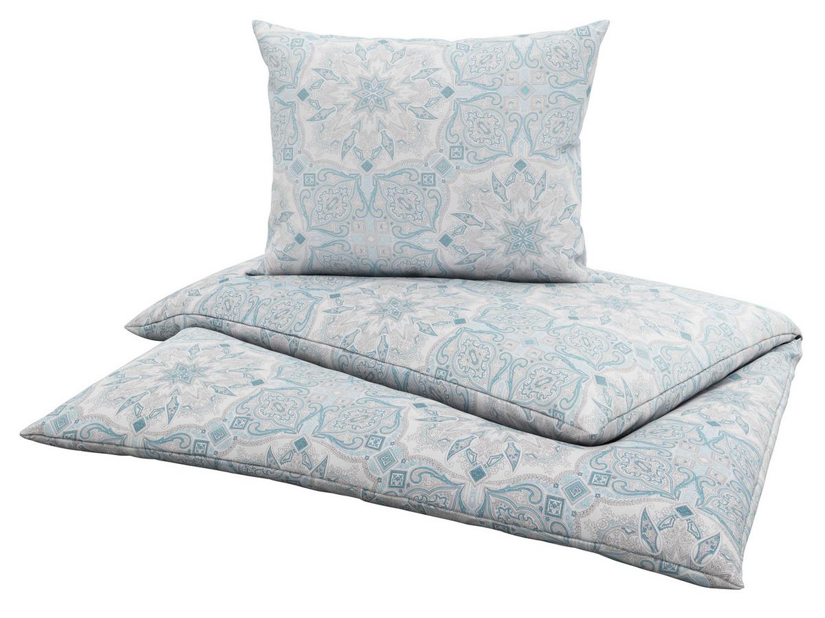 Bettwäsche Lillehammer - Blau/Grau, MODERN, Textil - Luca Bessoni