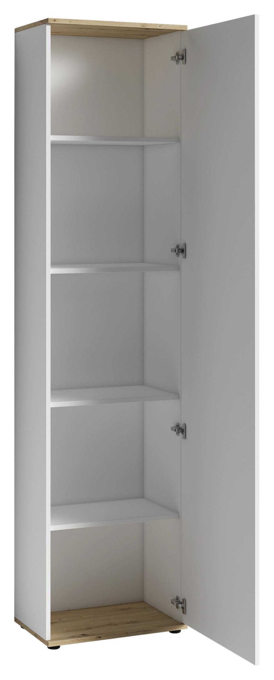 Hochschrank in Weiß mit Spiegeltüre kaufen