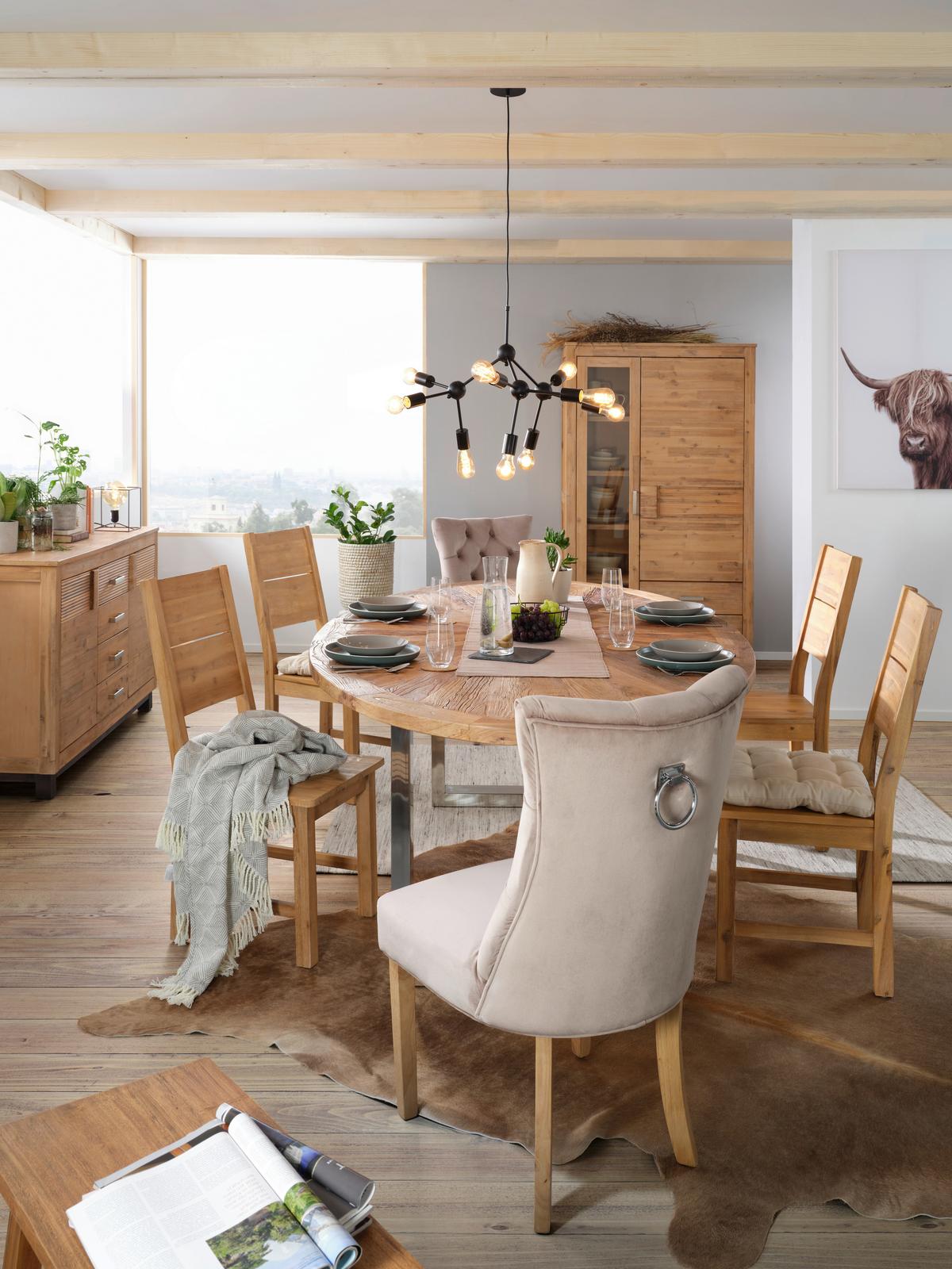 Stolička JOLEEN zamat béžová - prírodná farba/taupe, Lifestyle, kov/drevo (55/97/64cm) - Mömax