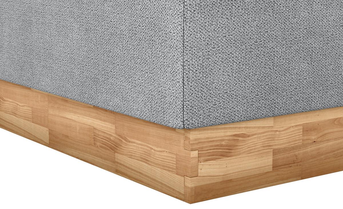 Polsterbett Peseta Grau Lxf: ca. 180x200 cm - Anthrazit/Buchefarben, Holzwerkstoff/Textil (180/200cm) - MID.YOU