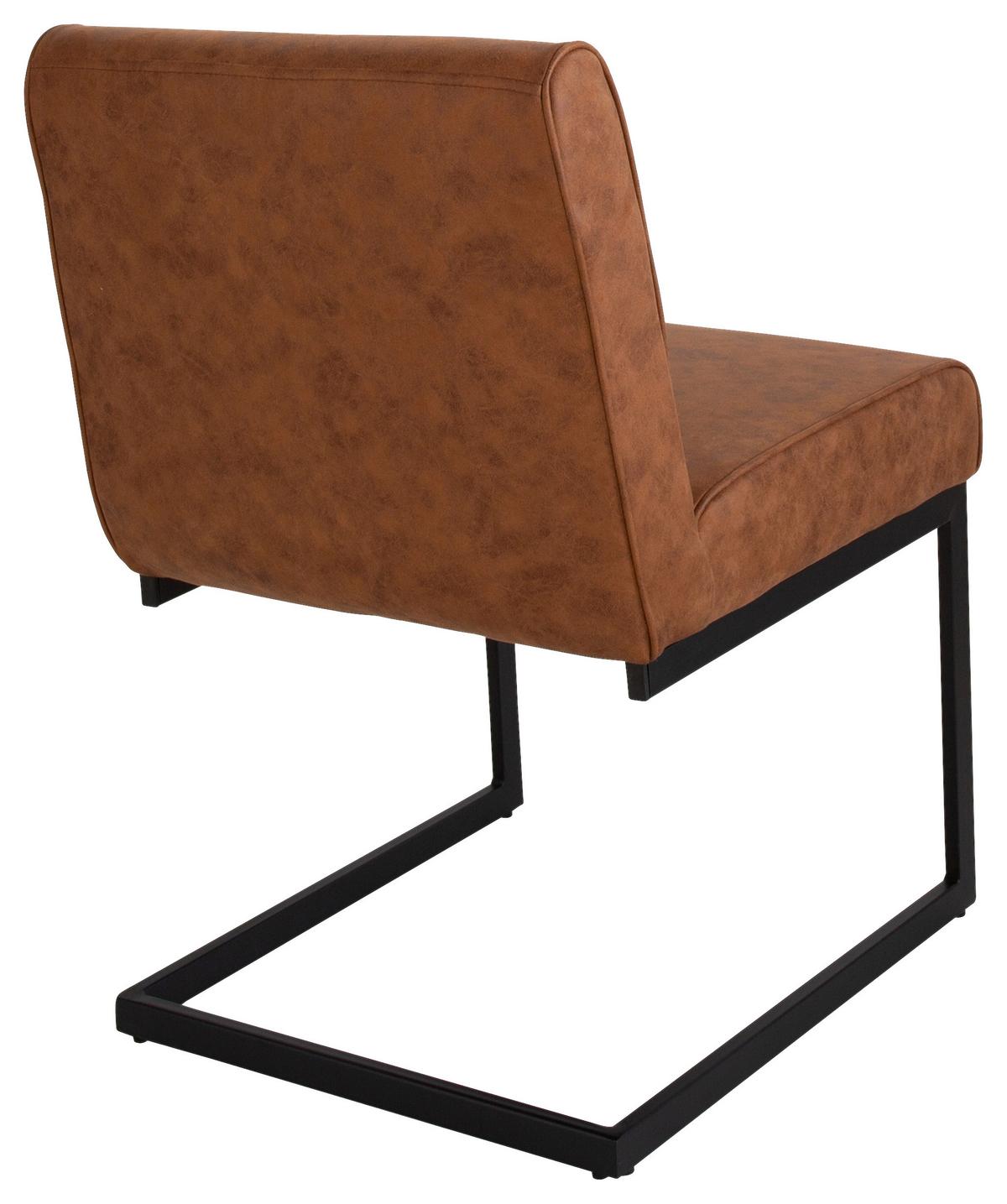 Schwingstuhl-set Benji Cognac - Cognac, KONVENTIONELL, Textil/Metall (53/81/61cm) - MID.YOU