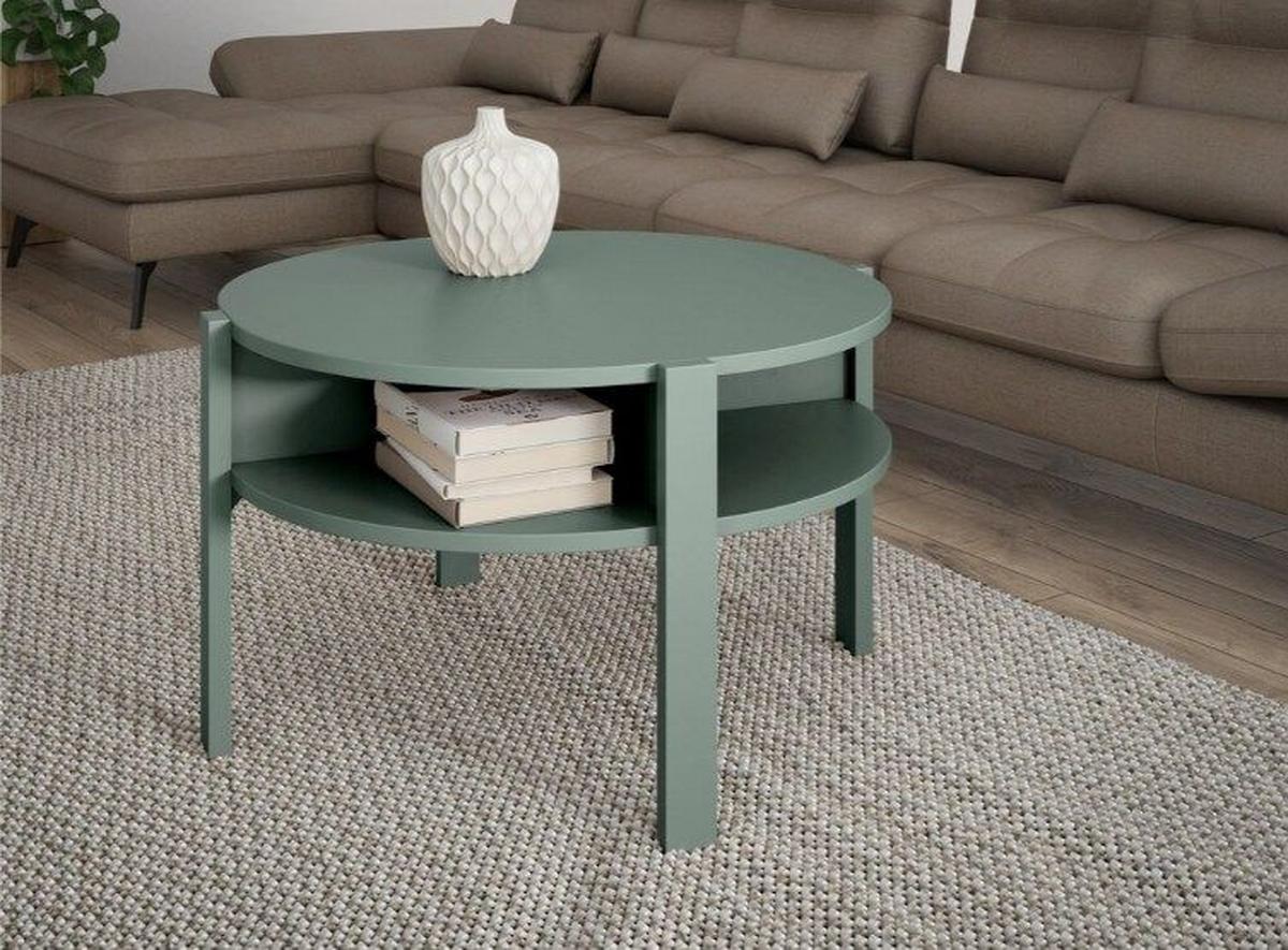 KONFERENČNÍ STOLEK TOBAGO - šalvějově zelená, Design, kompozitní dřevo (74,4/45,5cm) - Carryhome