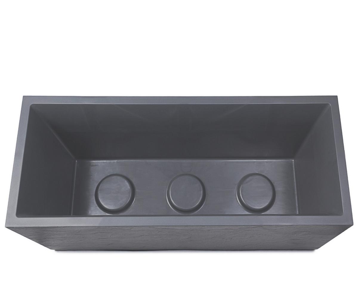 Blumenkasten Kunststoff Grau Wetter-/ Und Uv-Beständig - Grau, Basics, Kunststoff (100/43/40cm)