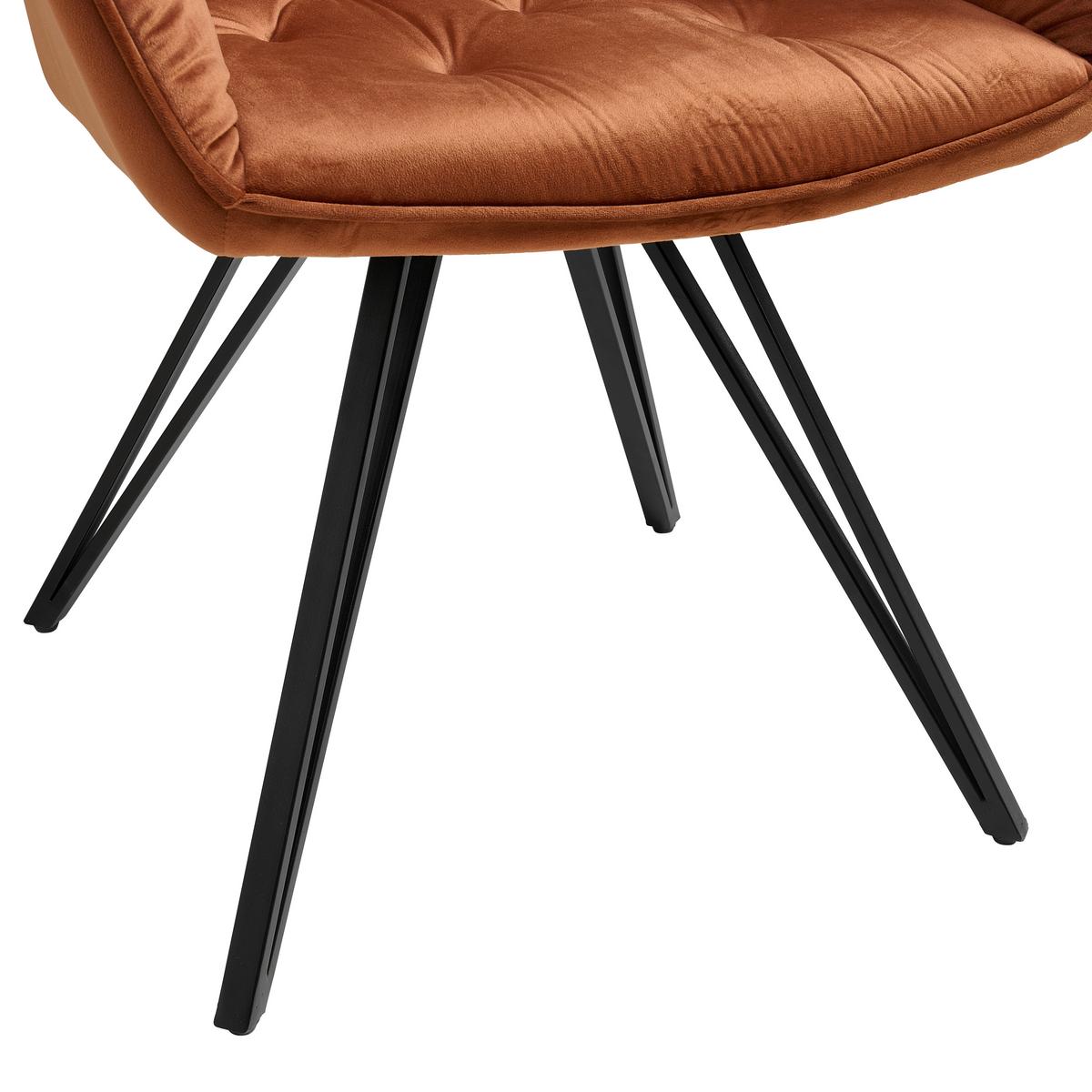 Armlehnstuhl Cardiff - Schwarz/Braun, LIFESTYLE, Holz/Textil (61/82/62cm) - Livetastic