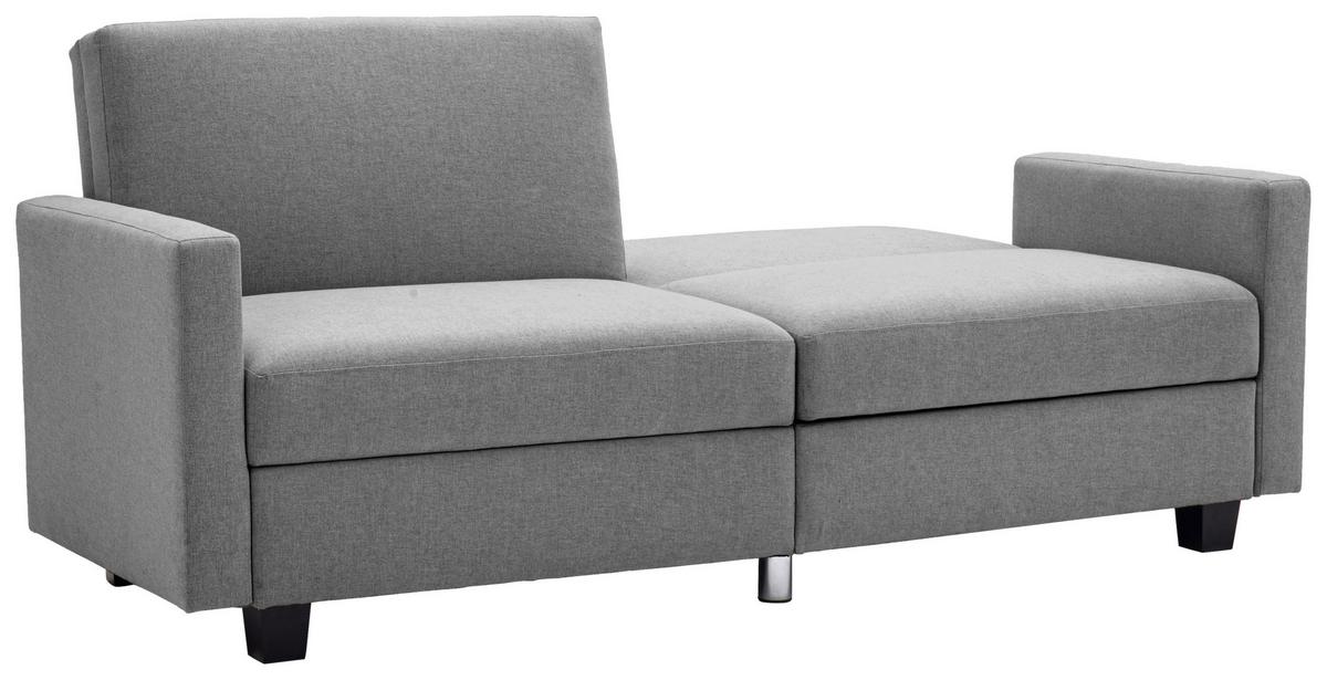Schlafsofa Kipu Grau B: 192 cm - Schwarz/Grau, Basics, Textil (192/76/85cm) - P & B