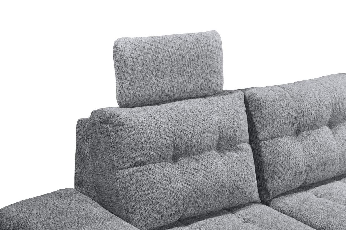 Sedacia súprava DURBAN U, pravá, sivá - čierna/sivá, Konventionell, textil/plast (170/324/218cm) - MID.YOU