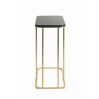 Beistelltisch Marmoroptik B: 45 cm - Anthrazit/Goldfarben, Trend, Holzwerkstoff/Metall (45/67/30cm)