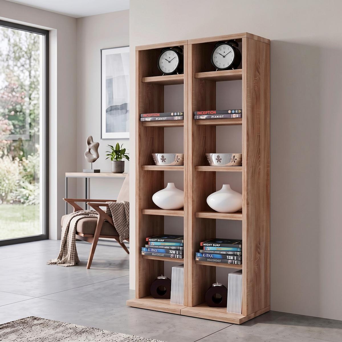 CD Regal Milano 42 cm Eiche Dekor - Eichefarben, KONVENTIONELL, Holzwerkstoff (42/92/20cm) - MID.YOU
