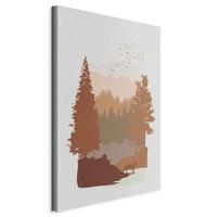 Leinwandbild Autumn Hellgrau Cognac B: 40 Cm - Cognac/Hellgrau, Basics, Holzwerkstoff/Textil (40/60/1,2cm) - artgeist