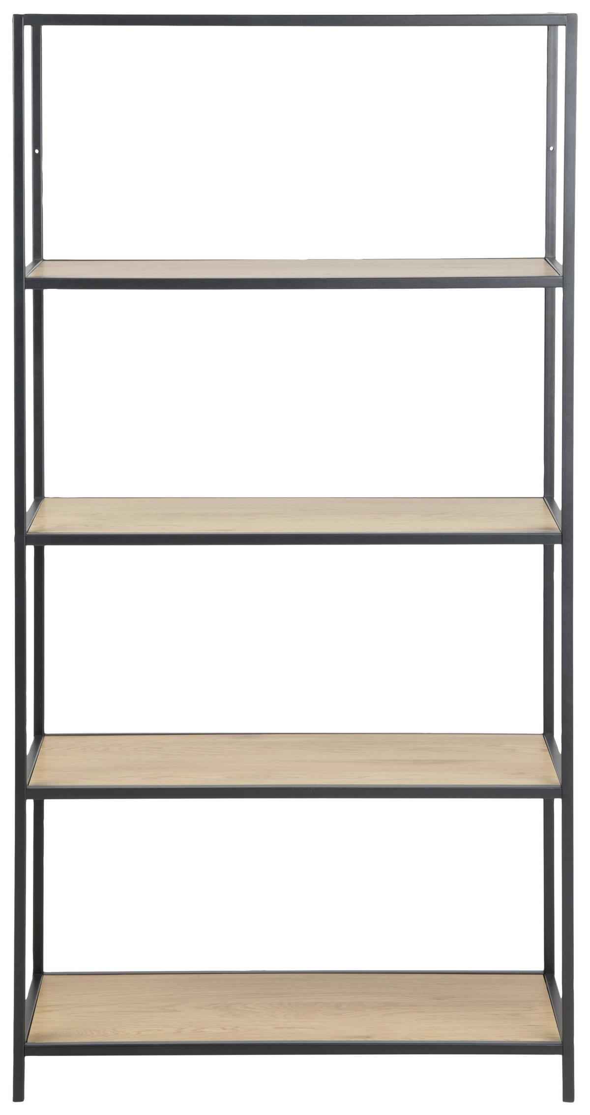 Polc Seaford 77/150cm - tölgyfa színű, Trend, faalapú anyag/fém (77/150/35cm) - MID.YOU
