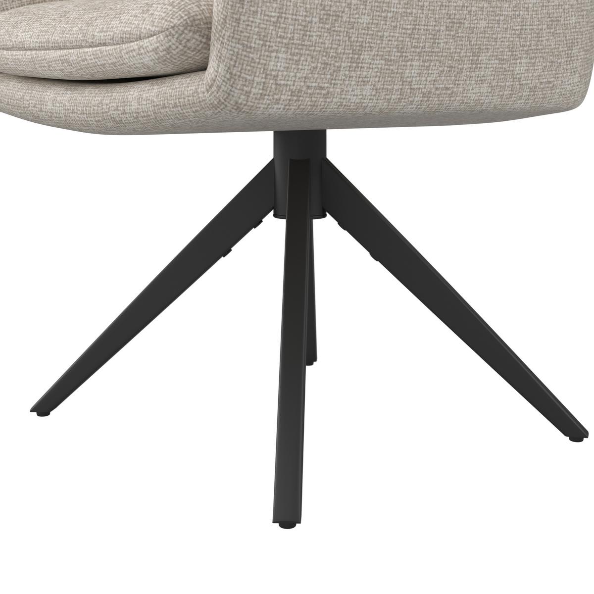 STOLIČKA S PODRÚČKAMI LAURIN - svetlosivá, Modern, kov/drevo (59/93/63cm) - Bessagi Home