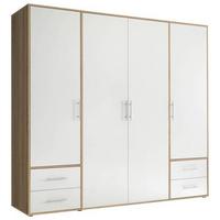 Skřiň s otočnými dveřmi VALENCIA 206cm - bílá/Sonoma dub, Moderní, kompozitní dřevo/plast (206/195/60cm) - MID.YOU