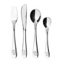 Besteckset Dschungel 4-teilig Edelstahlfarben B: 15,2 Cm - Edelstahlfarben, Basics, Metall (21,60/15,20/2,40cm) - Kelomat