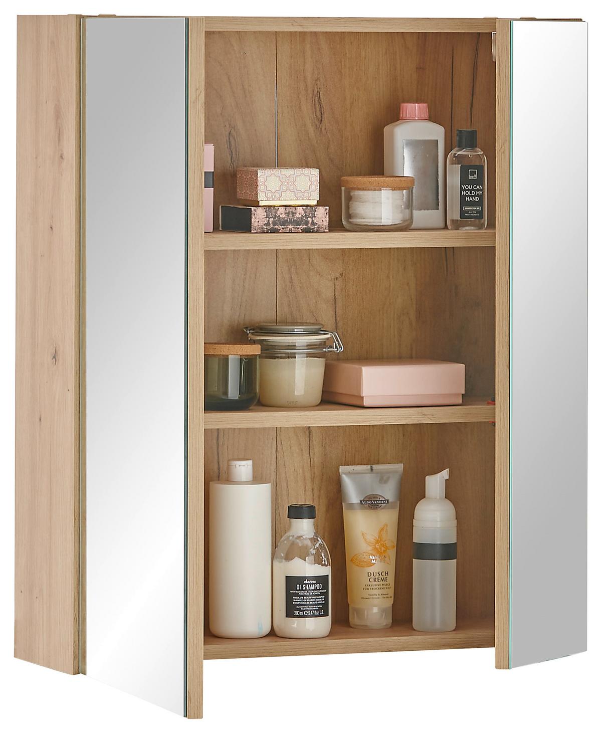 Spiegelschrank Austin 2-Türig Eiche Artisan Dekor - Eiche Artisan, MODERN, Glas/Holzwerkstoff (60/70/20cm) - MID.YOU