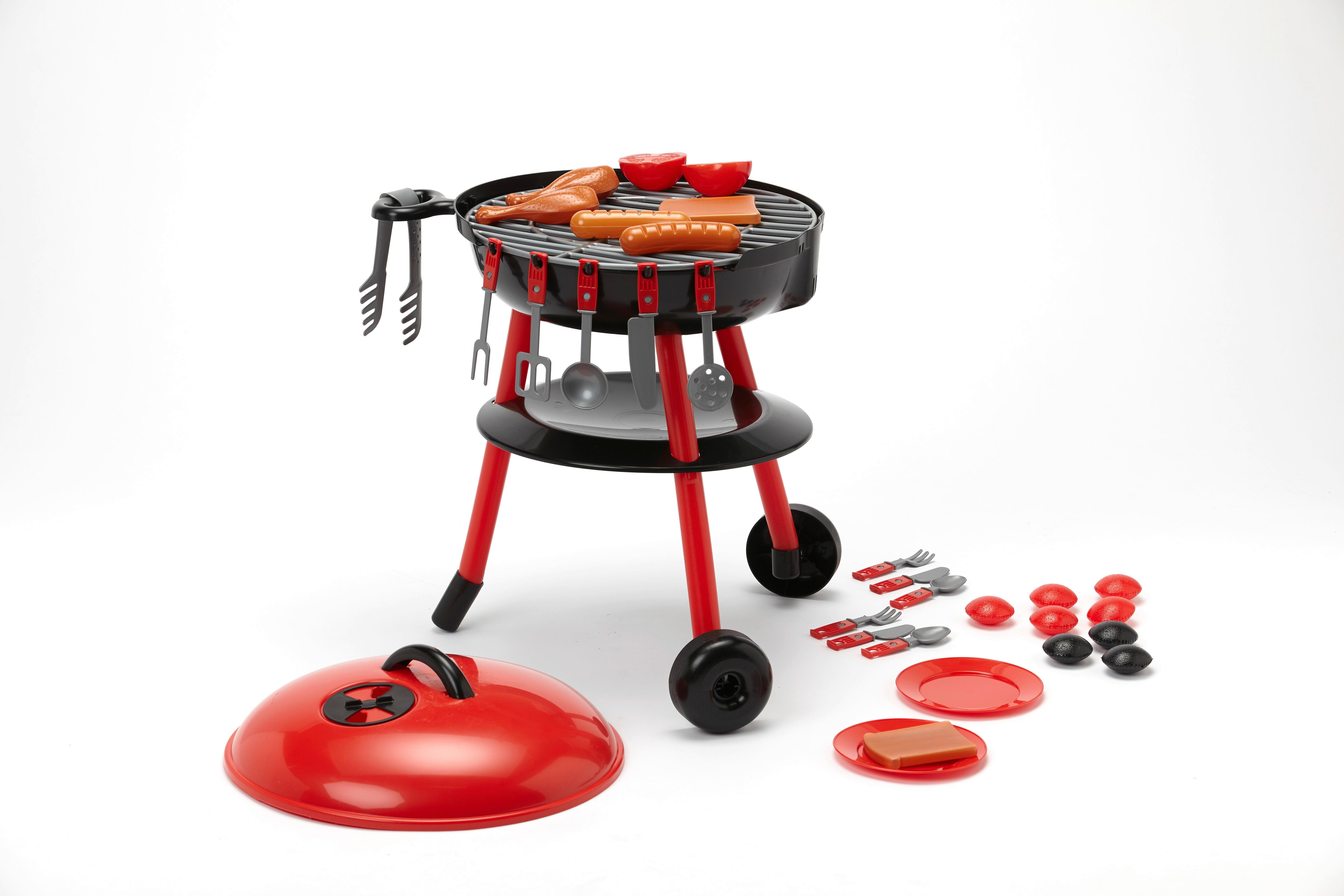 Kindergrill Bbq Party Ab 12 Monaten Fahrbar - Rot/Schwarz, MODERN, Kunststoff (41/39/51cm)