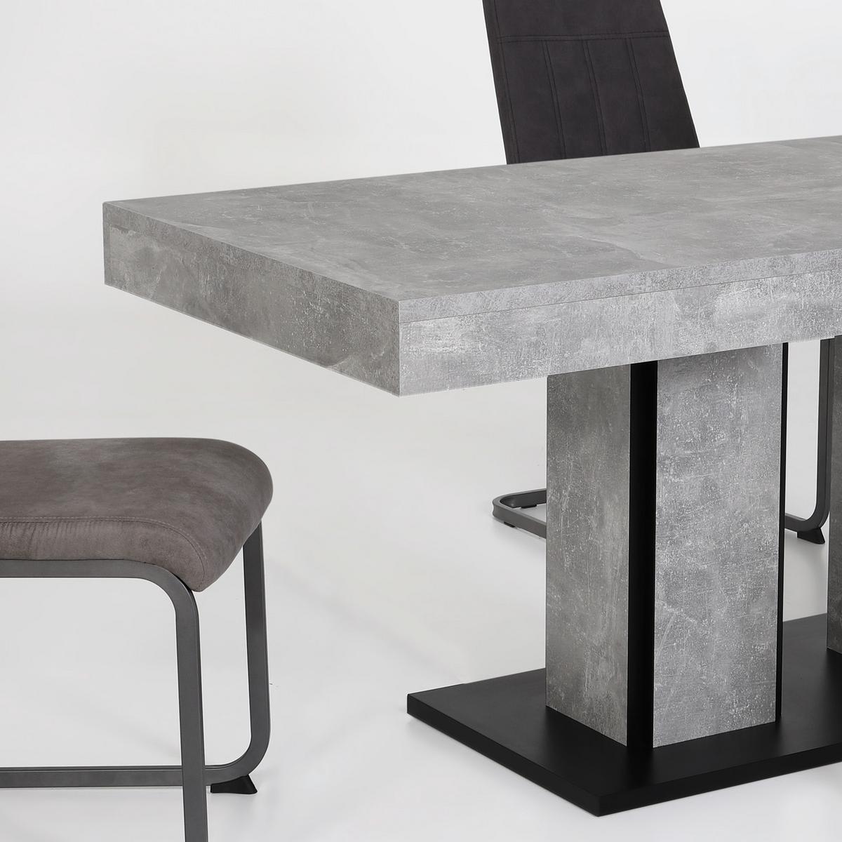 Esstisch Rose T - Anthrazit/Grau, MODERN, Holzwerkstoff (140/80/76cm) - MID.YOU