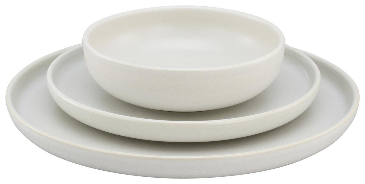 Jedálenský servis 12 dielny pre 4 osoby - biela, Basics, keramika - Creatable