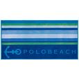 Strandtuch Summer Baumwolle Blau / Streifen 75x150 cm - Blau, MODERN, Textil (75/150cm) - Luca Bessoni