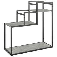 BLUMENSTÄNDER Weston Grau, Schwarz B: 58cm - Schwarz/Grau, Design, Holzwerkstoff/Metall (58/58/23cm) - MID.YOU