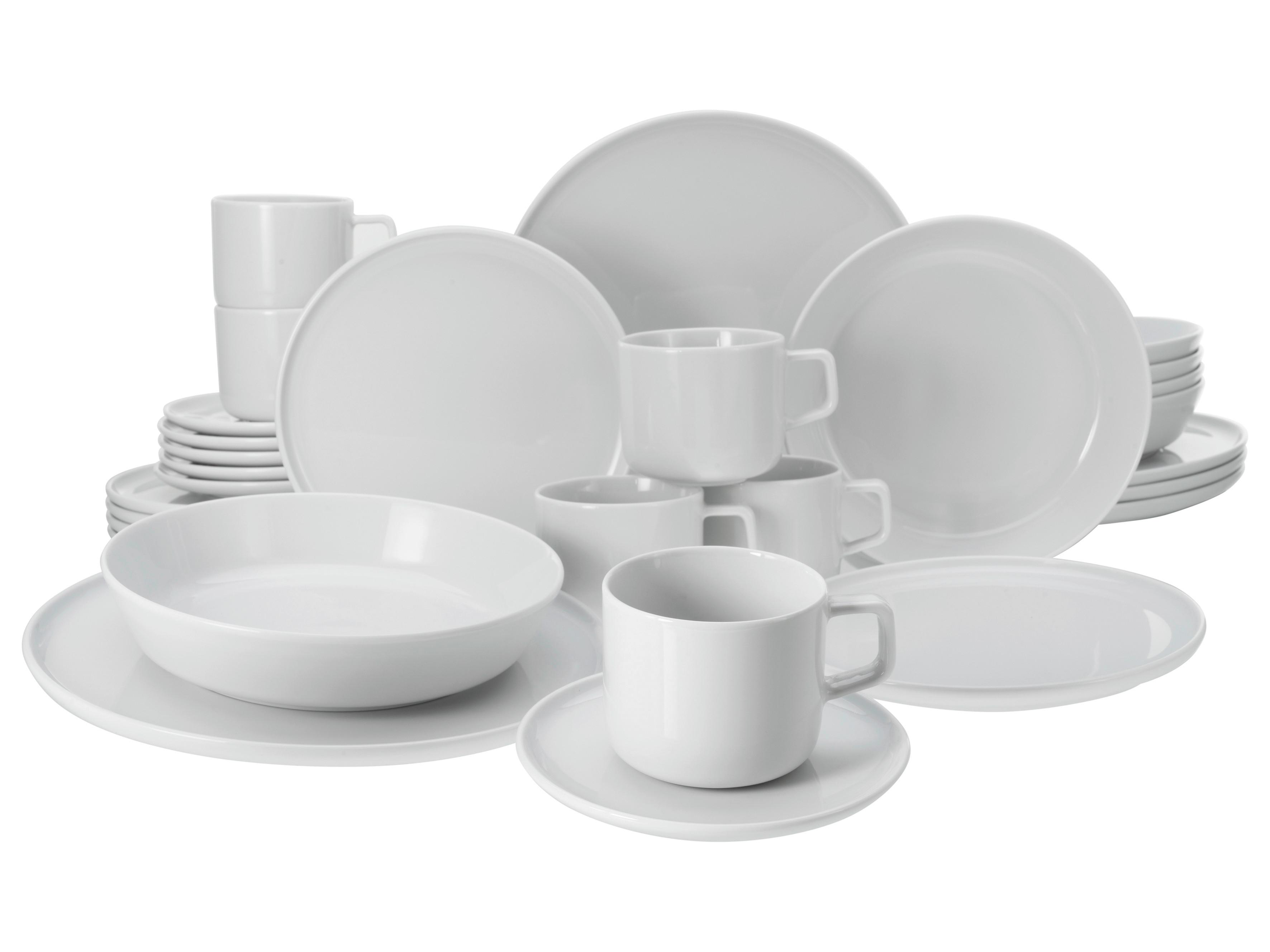➤ Creatable Set Kombiservice Geschirr Weiß kaufen Möbelix online Porzellan 6 Personen
