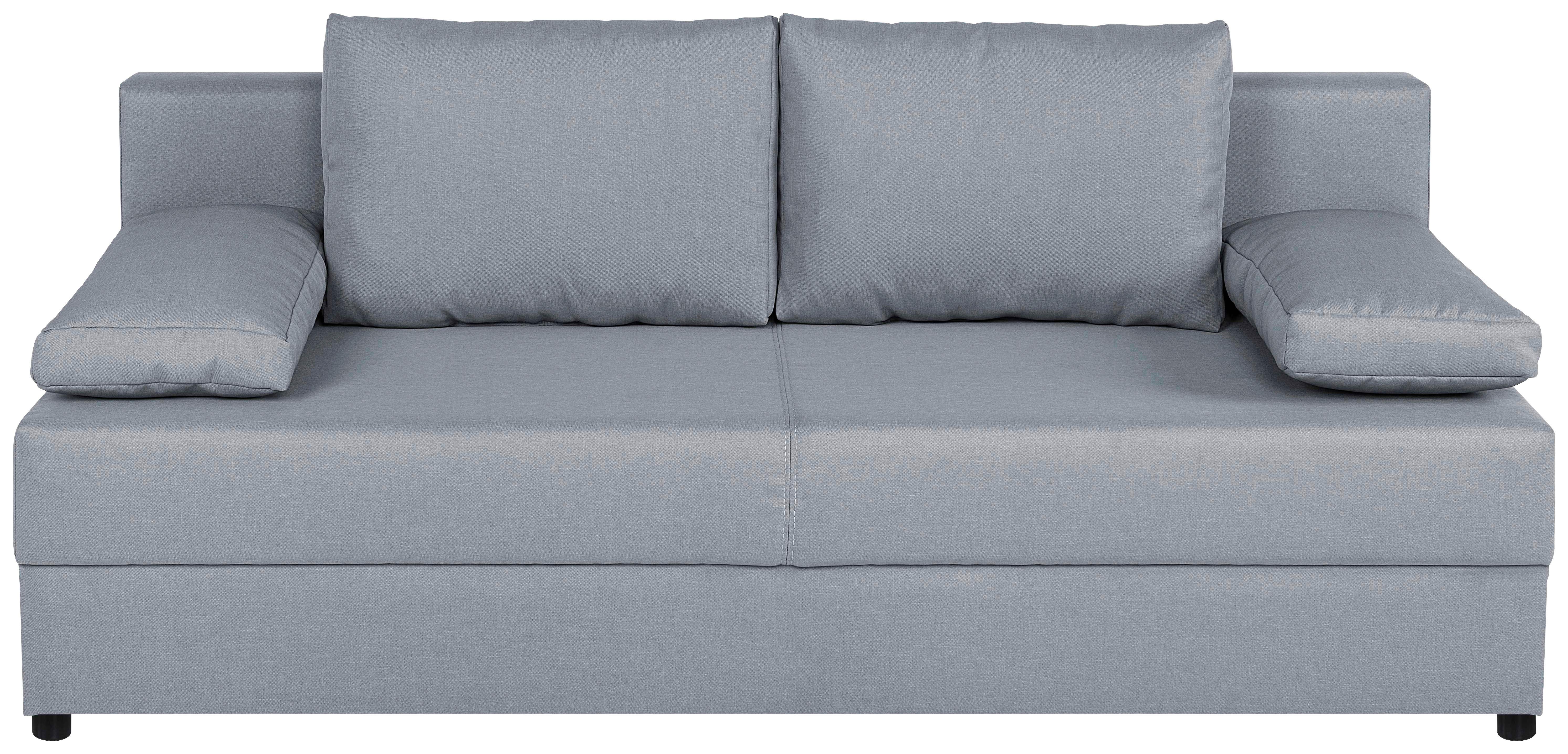 Rozkládací pohovka MEGA, stříbrná - barvy stříbra, Design, kompozitní dřevo/textil (190/80/75cm) - Based