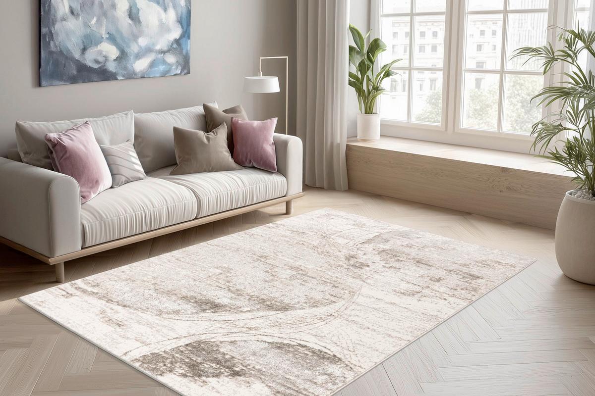 FLACHWEBETEPPICH Silber/Beige - Beige/Silberfarben, Basics, Textil (160/230cm) - Kayoom