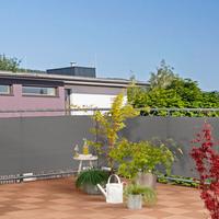 Sichtschutz Balkonbl. Sylt 0,9x5m, - Grau, Basics, Kunststoff (500/90cm) - Windhager